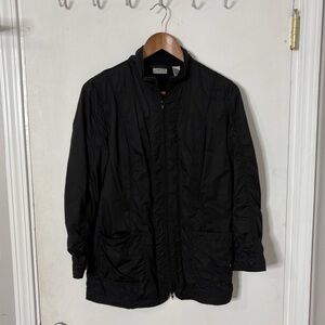 Chico's Black Lightweight Windbreaker Jacket
